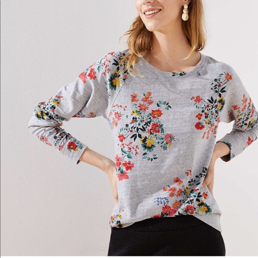 LOFT floral sweatshirt
